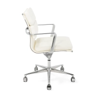 Task Krzesło biurowe klasy premium | Krzesło biurowe z włoskiej skóry na kółkach