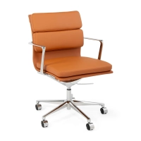 Task Fauteuil de bureau haut de gamme | Fauteuil de bureau en cuir italien avec roulettes