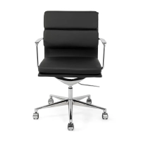 Task Fauteuil de bureau haut de gamme | Fauteuil de bureau en cuir italien avec roulettes