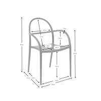 Master-sarjan pinottava ulkokäyttöön tarkoitettu design-tuoli | Polypropeeninen nojatuoli