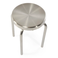 Delaware 45 cm låg pall i rostfritt stål | Modern designpall
