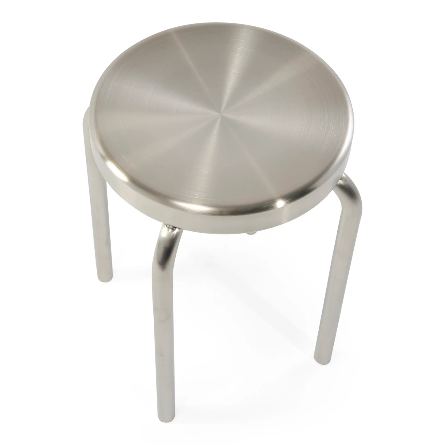 Delaware 45 cm roestvrijstalen lage kruk | Moderne designkruk