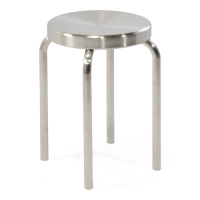 Delaware 45 cm roestvrijstalen lage kruk | Moderne designkruk