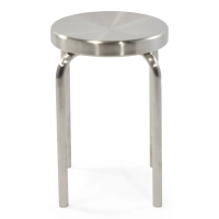 Delaware 45 cm roestvrijstalen lage kruk | Moderne designkruk