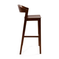 Soho Skandynawski stołek barowy 76 cm | Drewno dębowe lub orzechowe