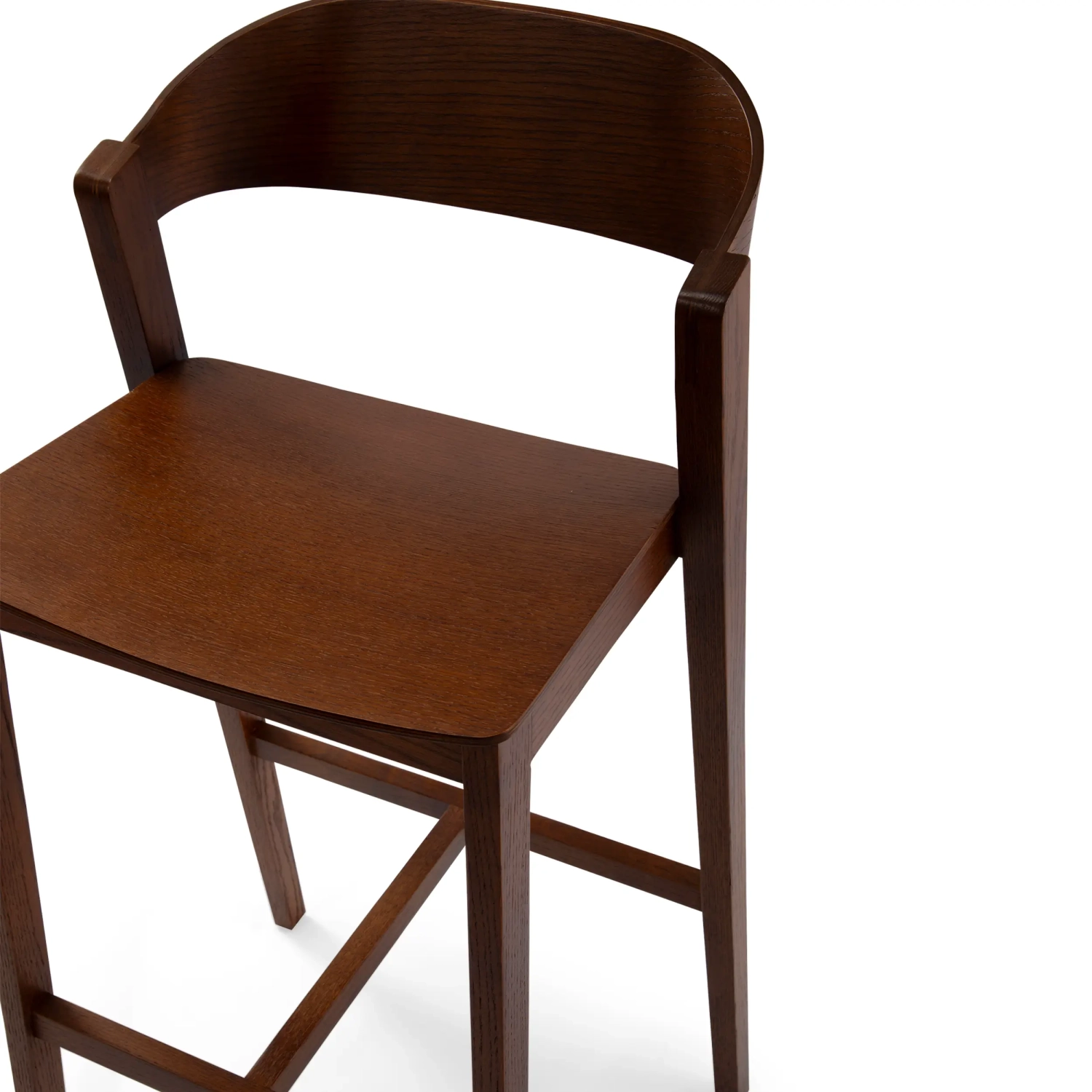Soho Tabouret de bar scandinave 76 cm | Bois de chêne ou de noyer