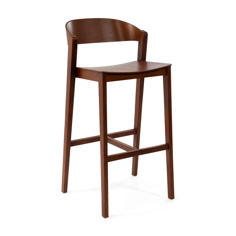 Soho Skandinavischer Barhocker 76 cm | Eiche oder Nussbaum
