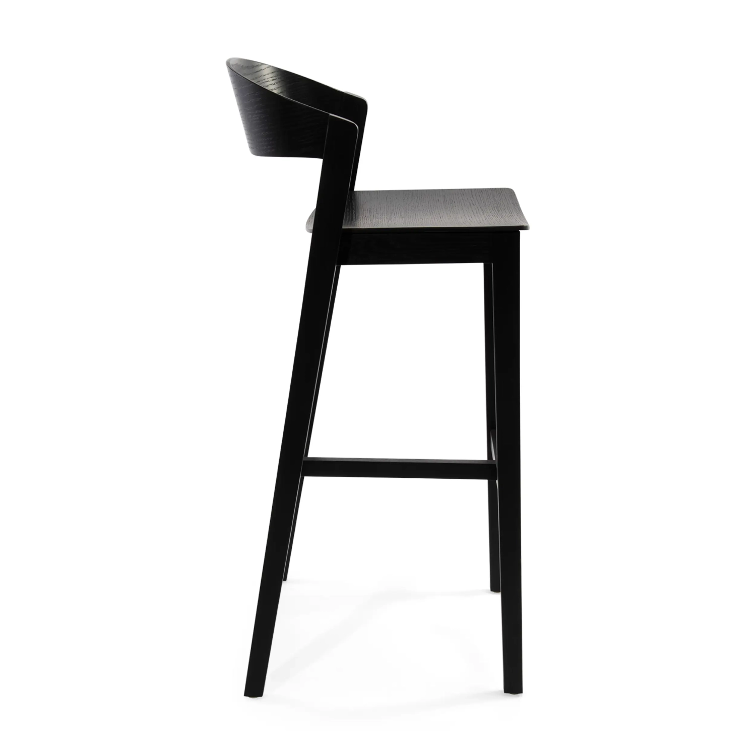 Soho Tabouret de bar scandinave 76 cm | Bois de chêne ou de noyer