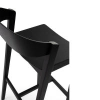 Soho Sgabello da bar in stile scandinavo 76 cm | Legno di rovere o noce