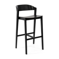 Soho Taburete de bar escandinavo de 76 cm | Madera de roble o nogal