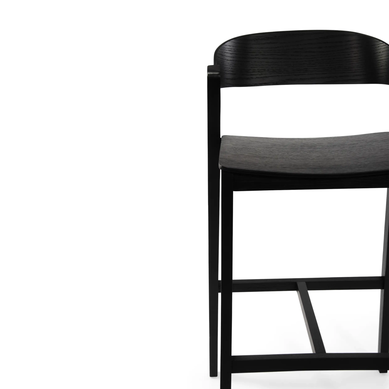Soho Scandinavian Counter Stool 76 cm | Oak or Walnut Wood
