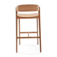 Soho Tabouret de bar scandinave 76 cm | Bois de chêne ou de noyer