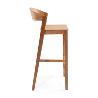 Soho Taburete de bar escandinavo de 76 cm | Madera de roble o nogal
