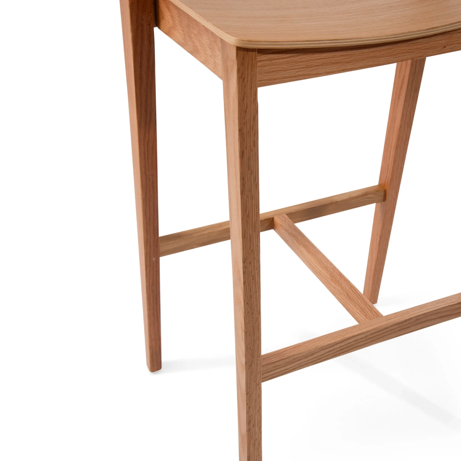 Soho Skandynawski stołek barowy 76 cm | Drewno dębowe lub orzechowe