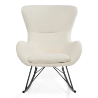 Poltrona a dondolo Nest Bouclé | Poltrona a dondolo di design moderno