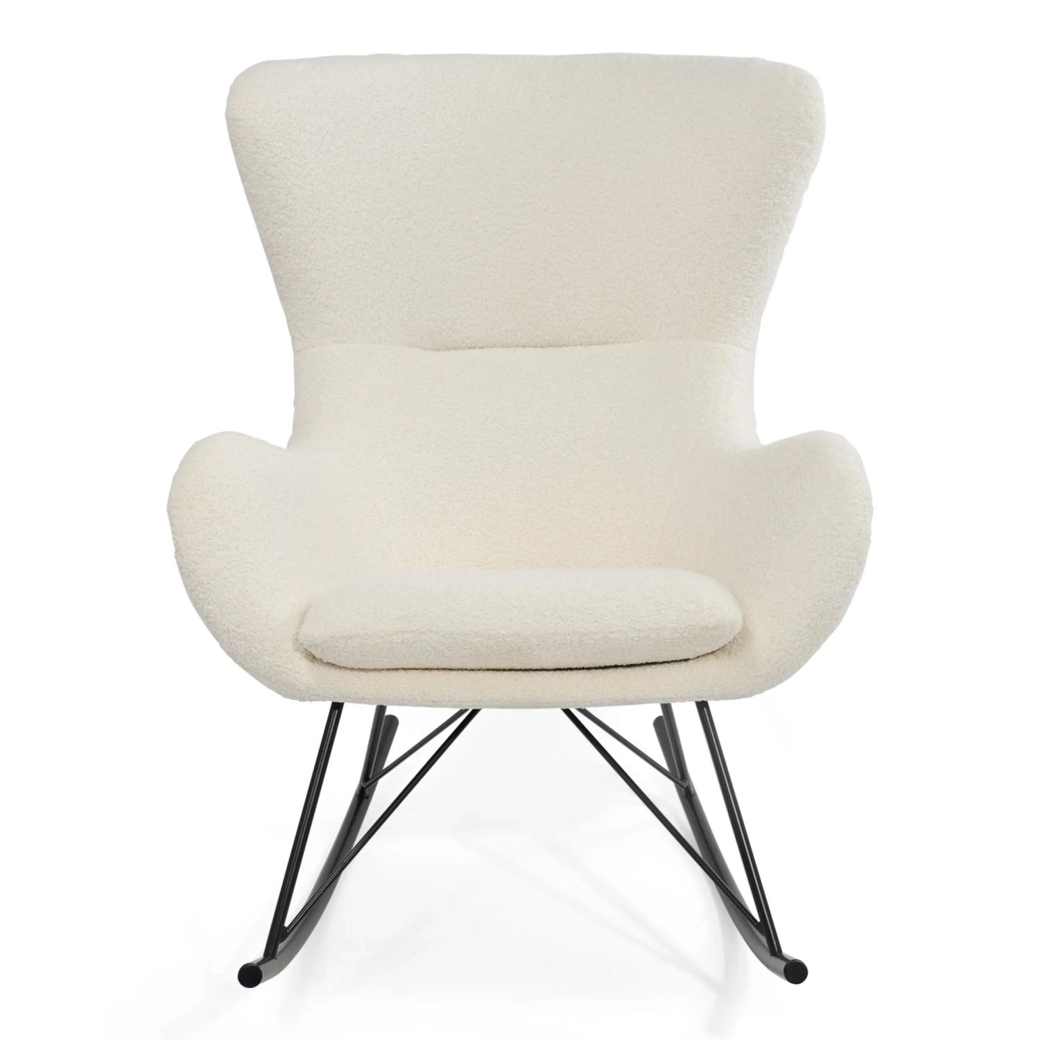Fotel bujany Nest Bouclé | Nowoczesny designerski fotel bujany