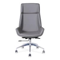 Nordic Colors-toimistotuoli, korkea selkänoja | Keinonahka ja kromijalka
