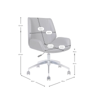 Nordic Chaise de bureau Colors | Simili cuir et piètement chromé