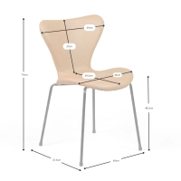Seven Vintage-Esszimmerstuhl aus Kunstleder | Modernes Industriedesign