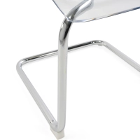 Dresden Transparent Designer-Stuhl | Polycarbonat und verchromter Stahl