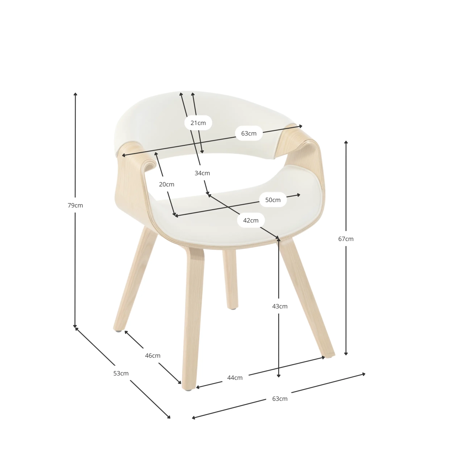 Burrow Sedia da pranzo in legno di acero Z | Design imbottito “ Nordic ”