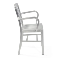 Chaise industrielle en aluminium Navi Army avec accoudoirs | Pour l'intérieur et l'extérieur