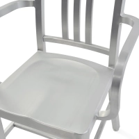 Silla de aluminio industrial Navi Army con reposabrazos | Para interior y exterior