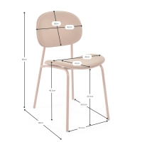 Ergonomická stohovatelná jídelní židle Carlotta | Moderní čalouněná židle
