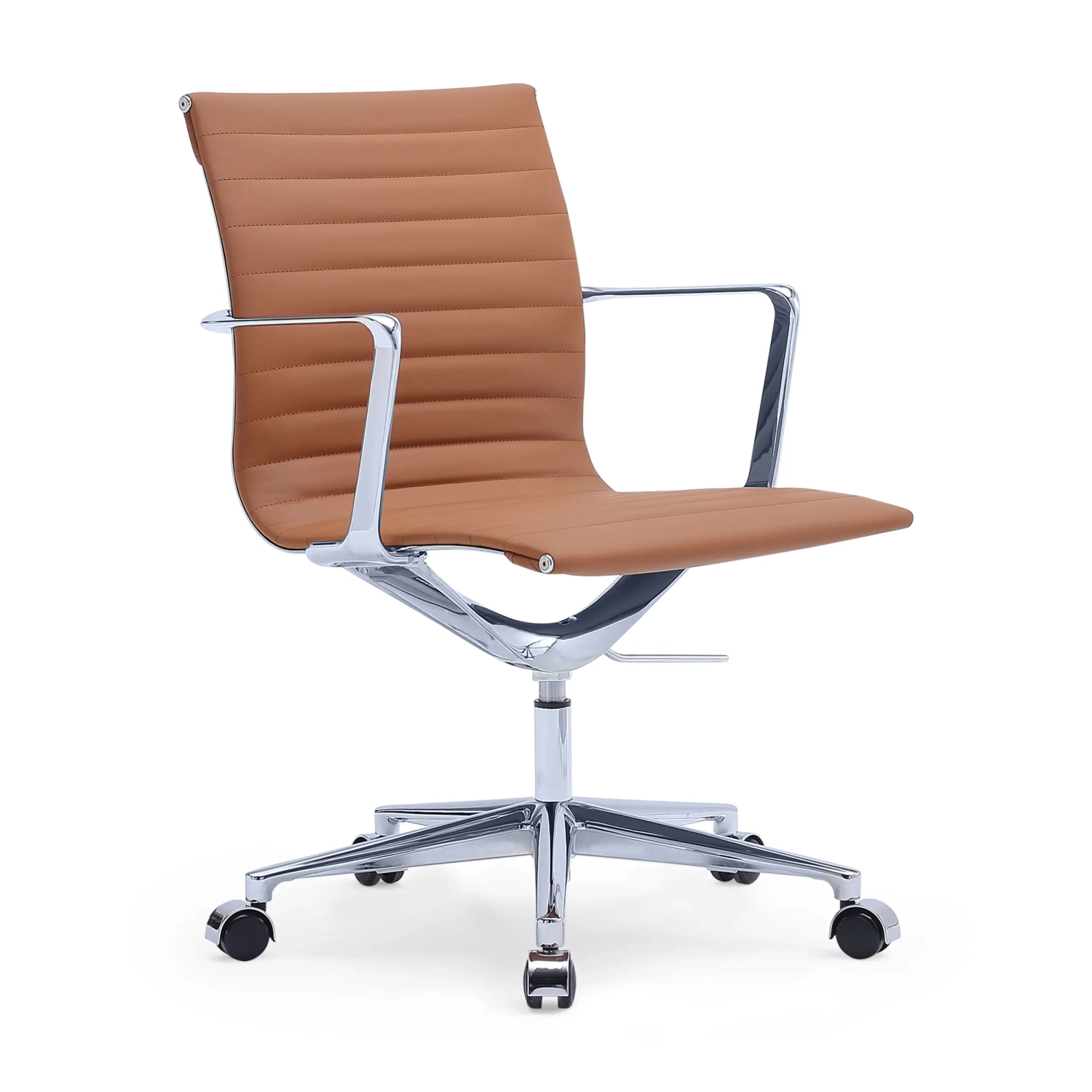 Silla de oficina de cuero con respaldo bajo Task Executive | Silla de oficina de gama alta