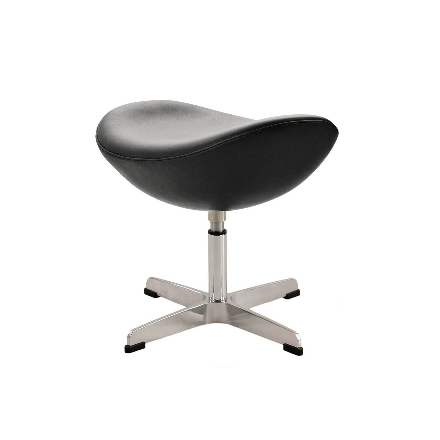 Otomańska replika skórzanego fotela jajecznego autorstwa projektanta Arne Jacobsen