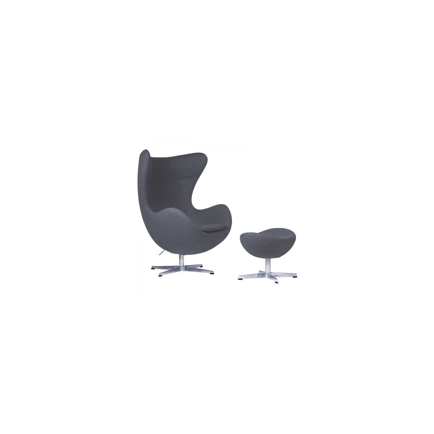 Replica Egg Chair com Apoio para os Pés da designer Arne Jacobsen