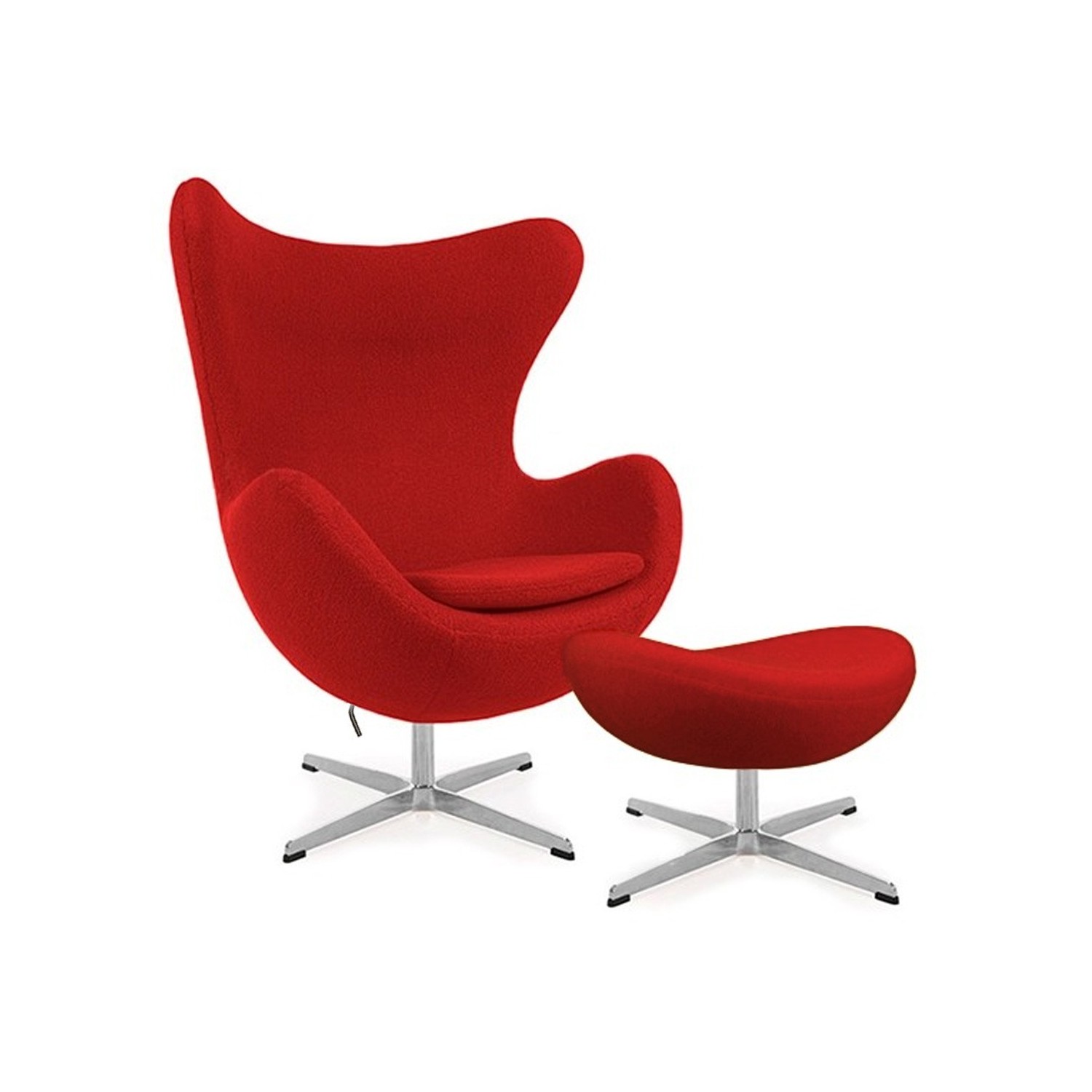 Replica Egg Chair com Apoio para os Pés da designer Arne Jacobsen