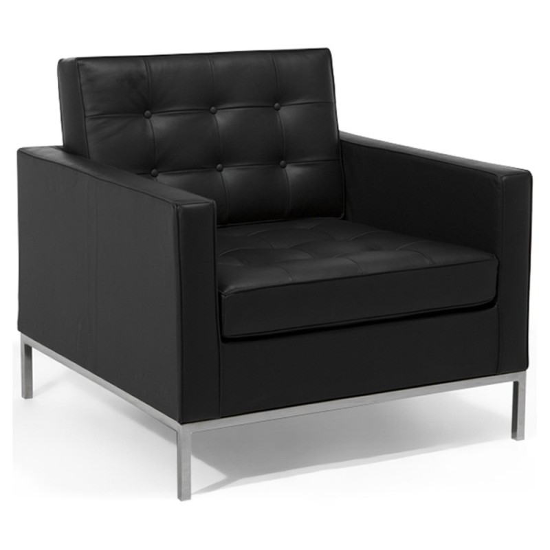 Venice eenpersoonsbank in Italiaans leer