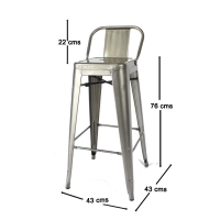 Pack 4 Taborety przemysłowe Bistro LB
