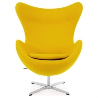 Réplica Silla Egg Chair con Reposapiés del diseñador Arne Jacobsen