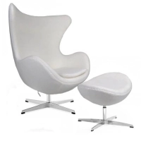 Egg Chair mit Fußstütze asu Kaschmir