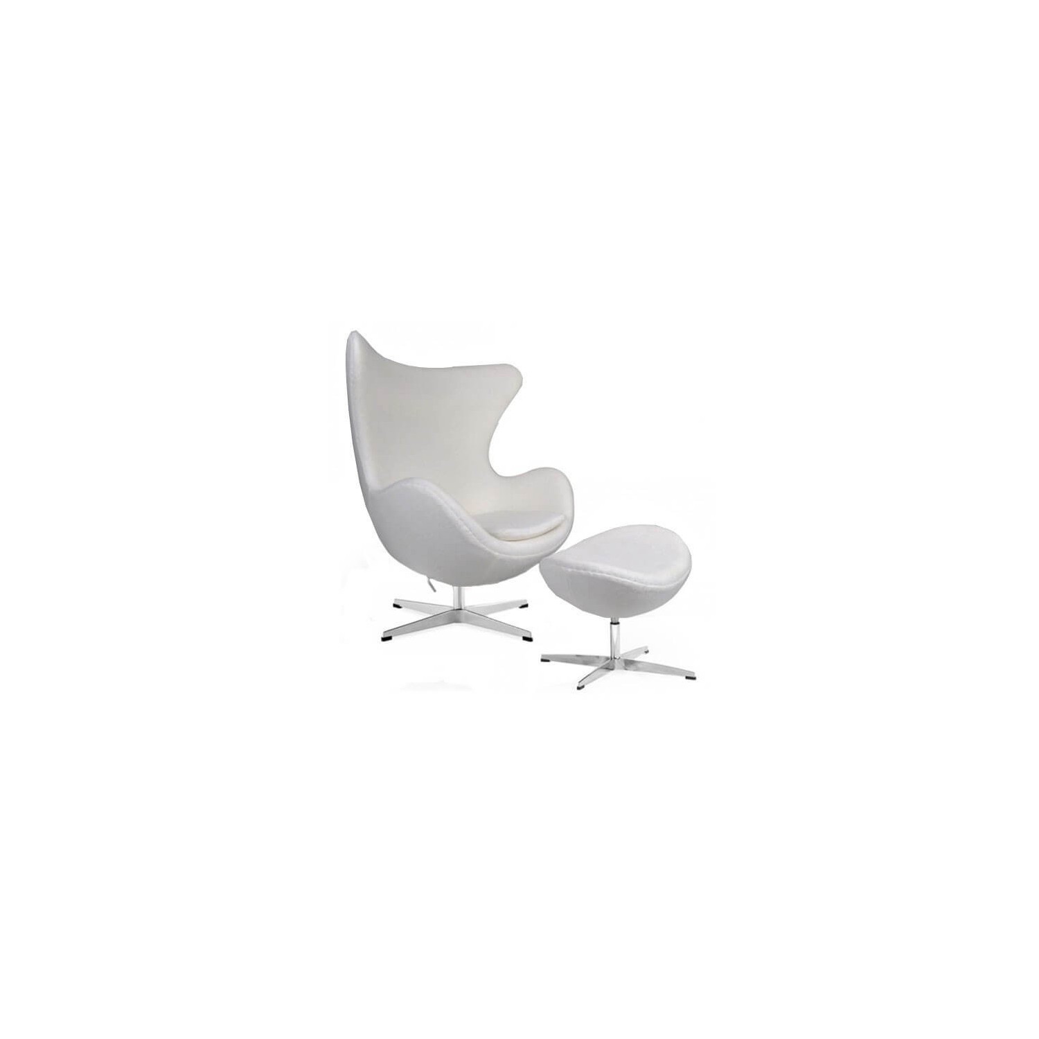 Egg Chair mit Fußstütze asu Kaschmir
