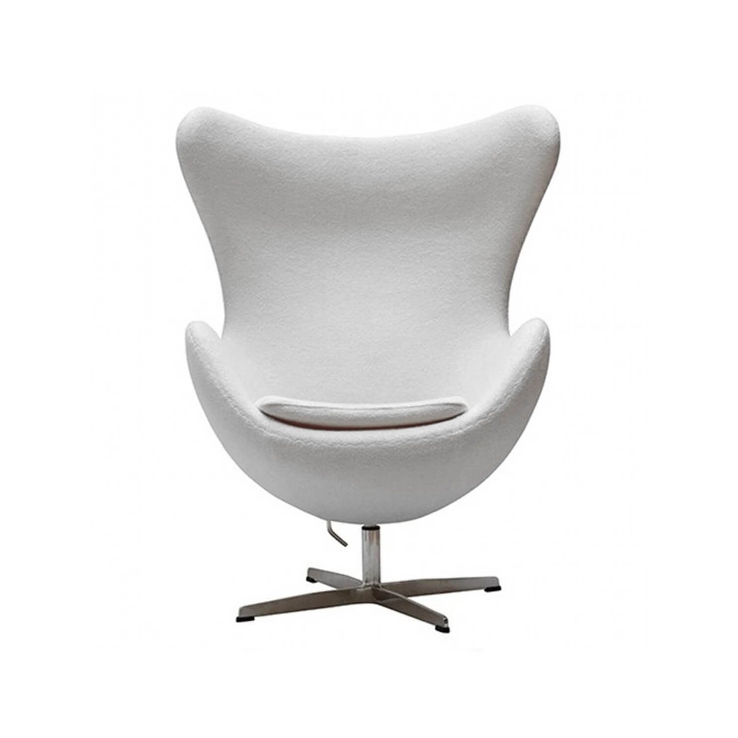 Replika židle na vejce s podnožkou od designéra Arne Jacobsen