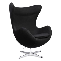 Replika židle Egg v kašmíru od designéra Arne Jacobsen