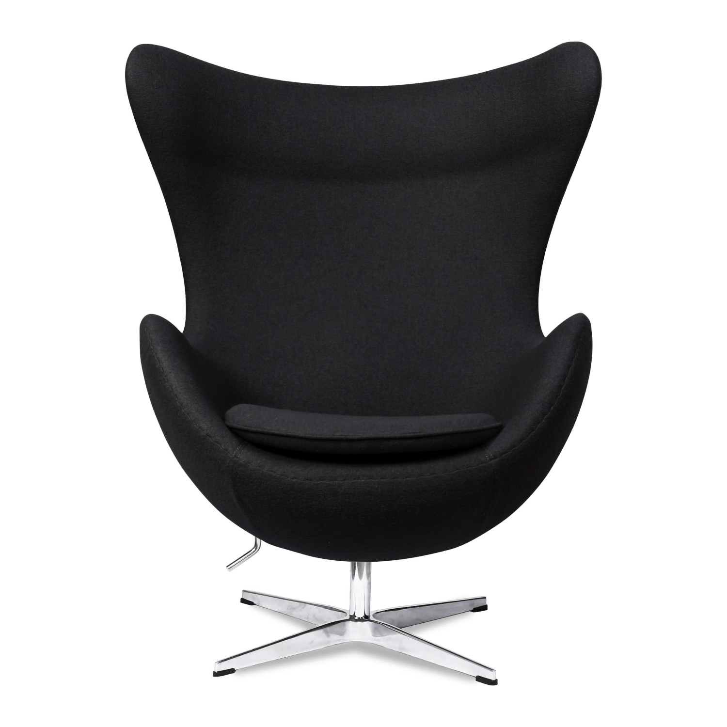 Replika židle Egg v kašmíru od designéra Arne Jacobsen