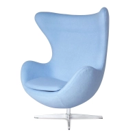 Replika židle Egg v kašmíru od designéra Arne Jacobsen
