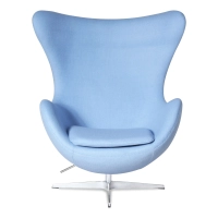 Egg Chair replica in cashmere del designer Arne Jacobsen