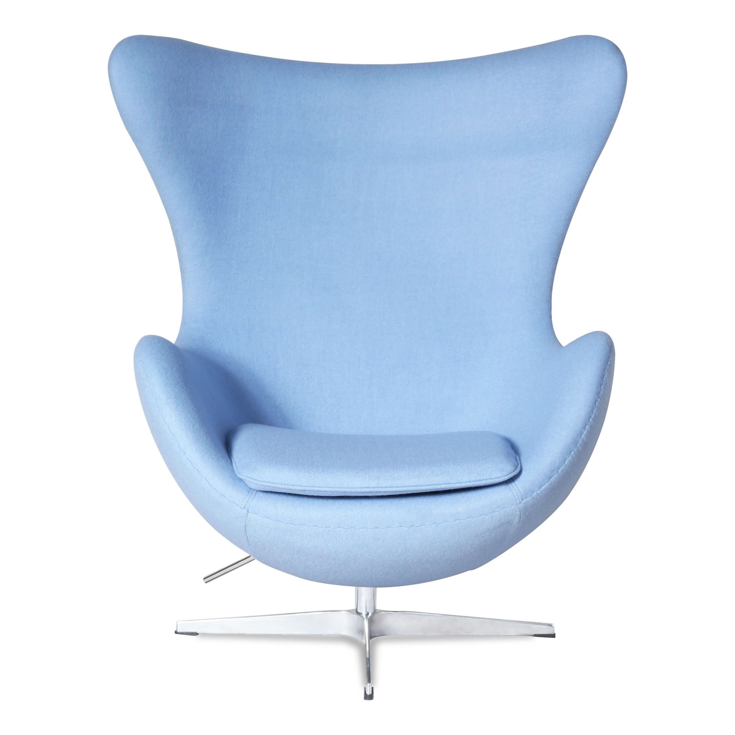 Replika židle Egg v kašmíru od designéra Arne Jacobsen