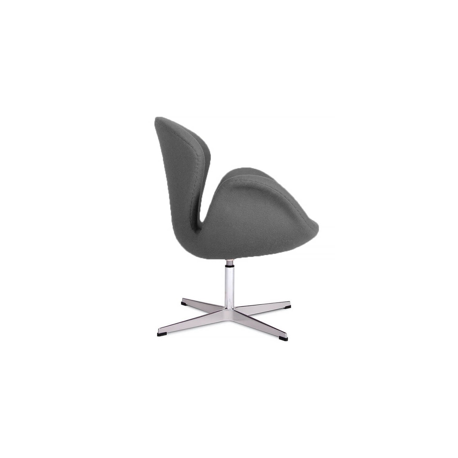 Replica della Swan Chair in cashmere di Arne Jacobsen