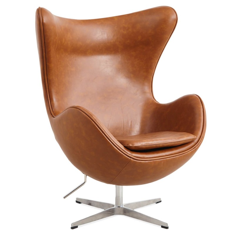 Replica Egg Chair i vintage distressed konstläder
