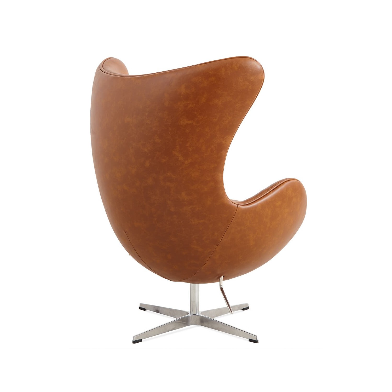 Replika fotela Egg Chair w stylu vintage z postarzanej skóry ekologicznej