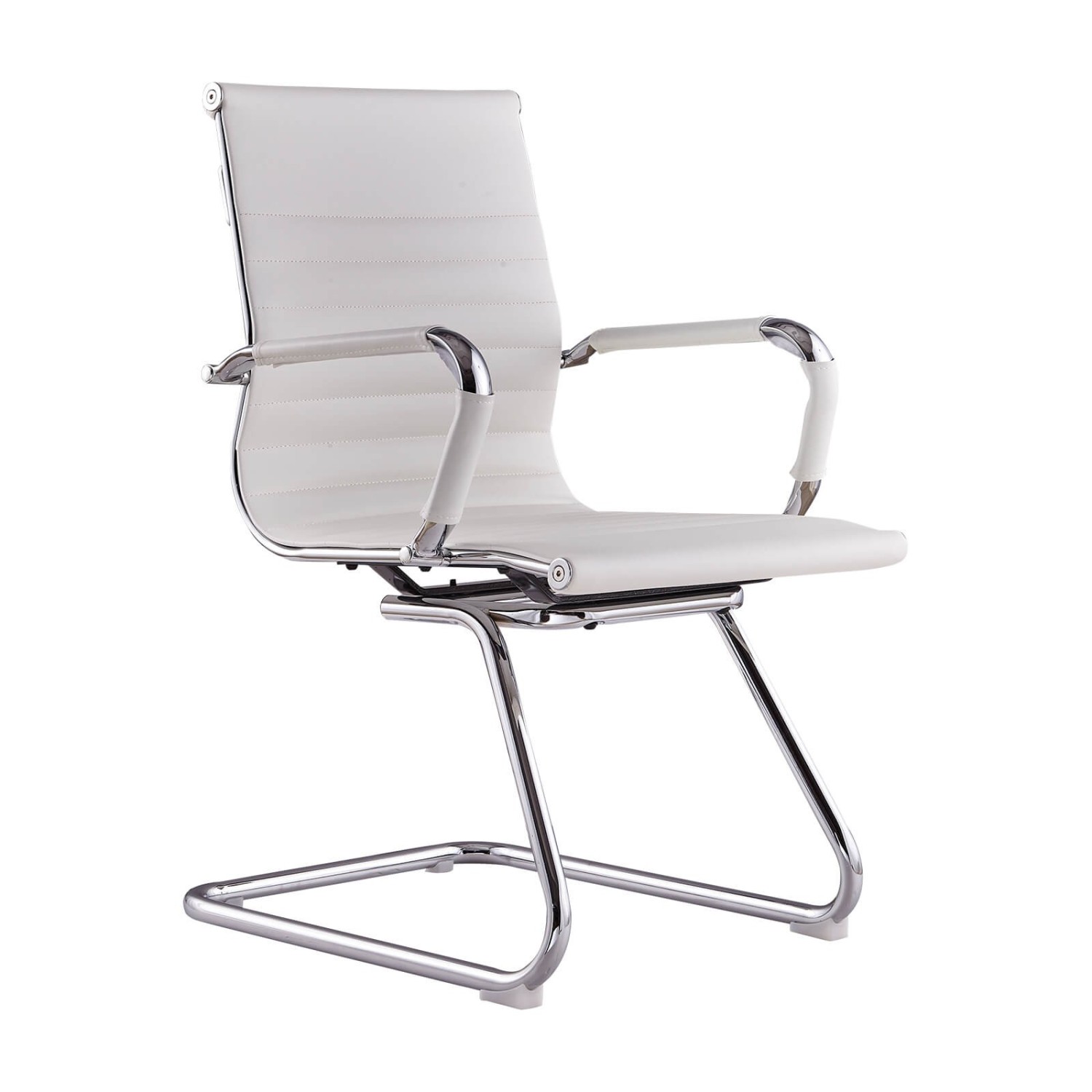 Sedia da ufficio Alu Lowback Fixed Edition in similpelle