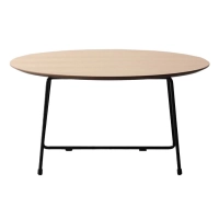 Mesa de centro redonda 80cm em madeira de carvalho
