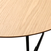 Okrągły Stolik Kawowy 80 cm z Drewna Dębowego
