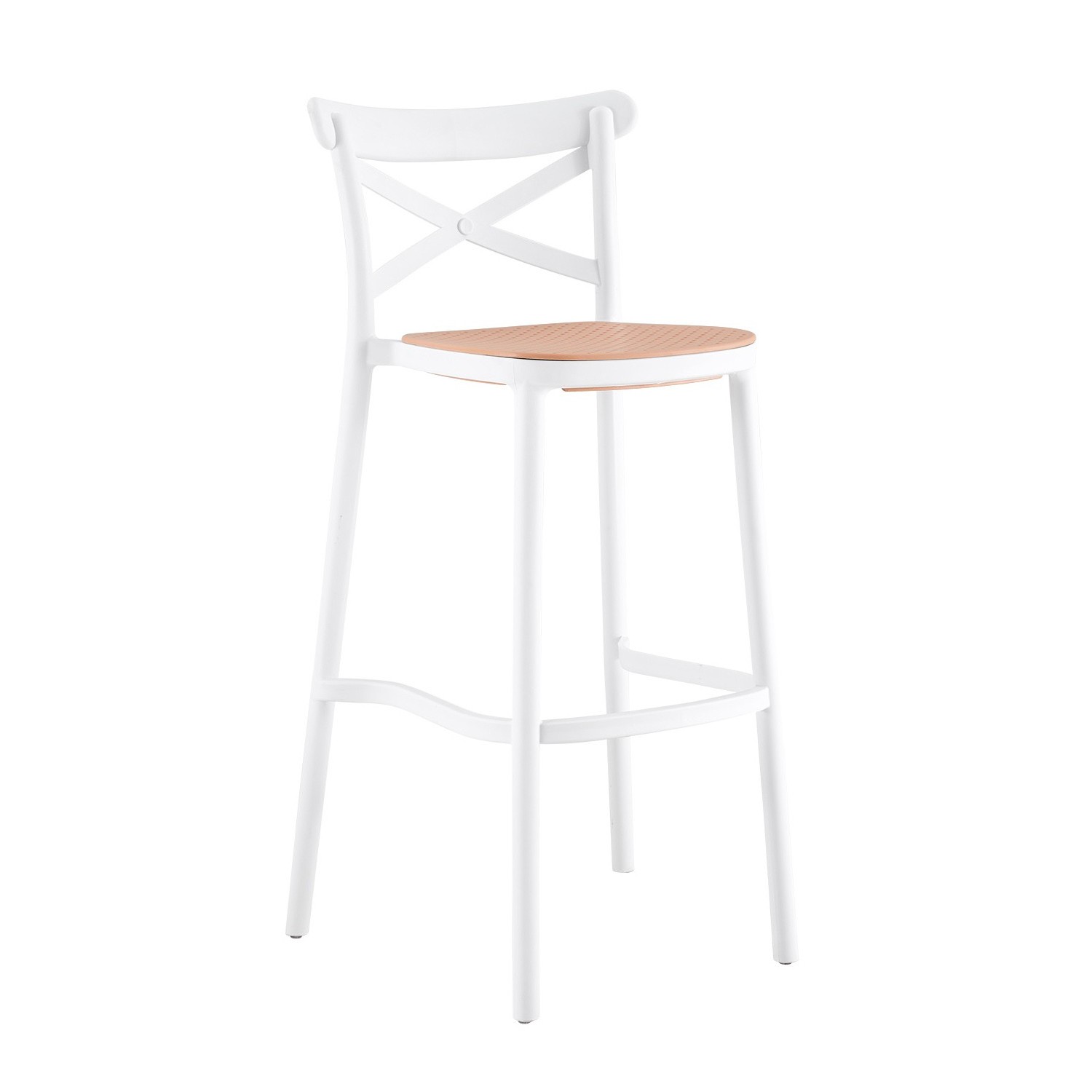 Tabouret haut en rotin synthétique